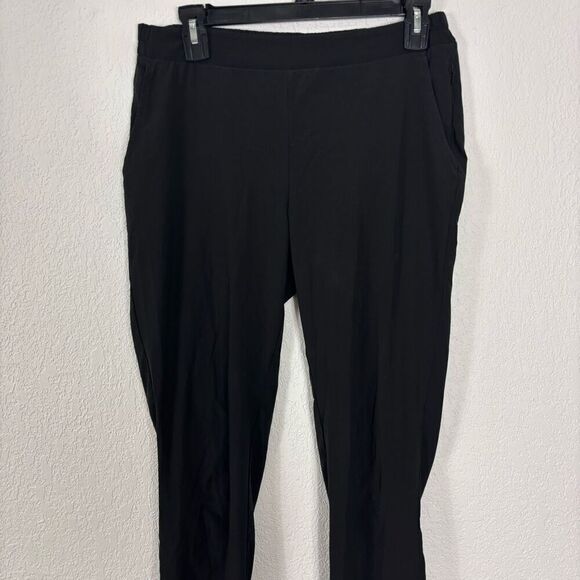 10 Tree Black High Waisted Jogger Sweatpants - Picture 3 of 6